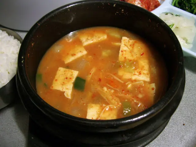 된장찌개 완성 사진
