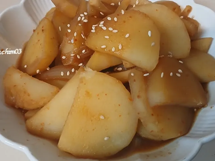 감자간장조림 완성 사진