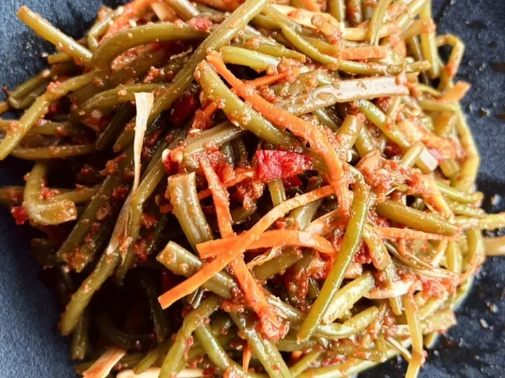 고구마순김치 완성 사진