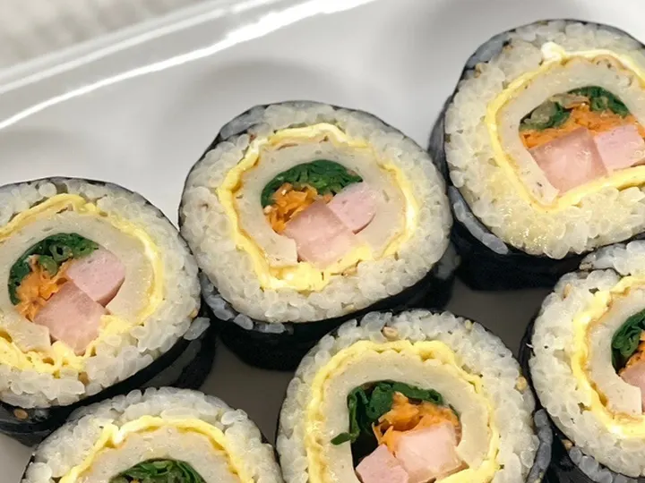 구운어묵김밥 완성 사진