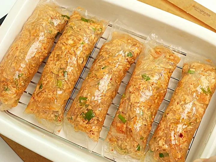 김치만두 완성 사진