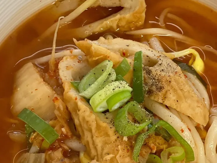 김치우동 완성 사진