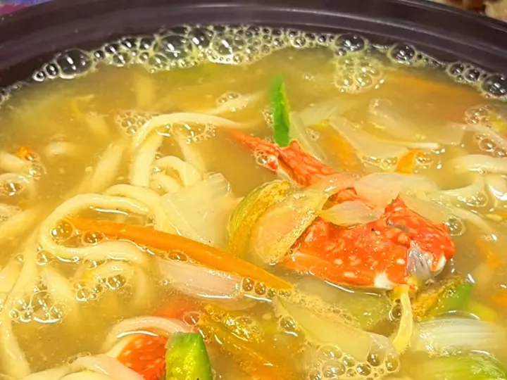 꽃게칼국수 완성 사진