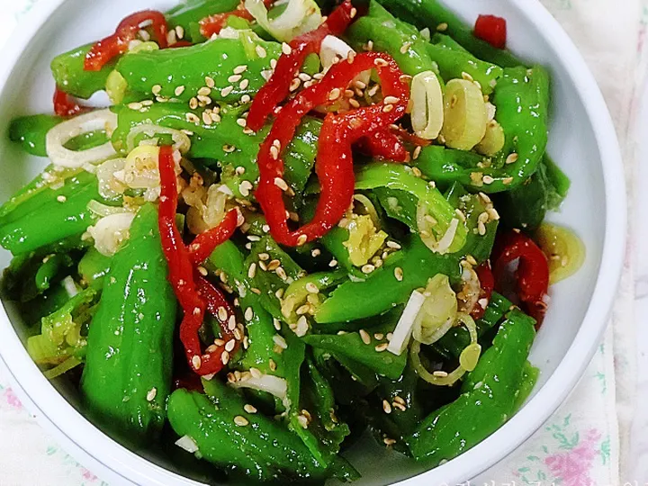 꽈리고추무침 완성 사진