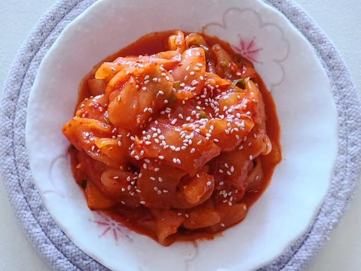 늙은오이무침 완성 사진