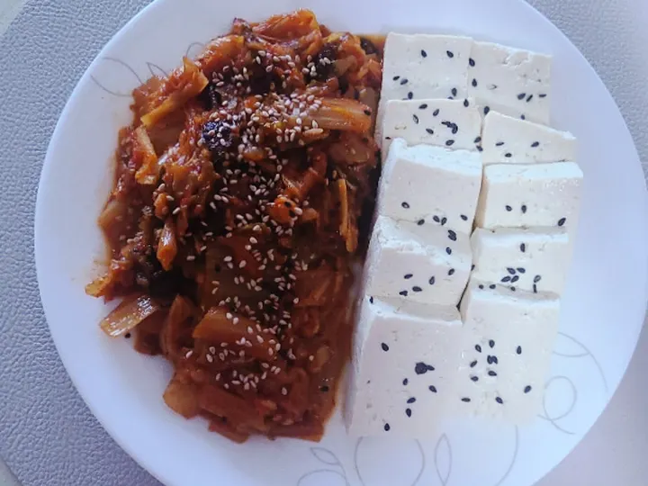 들기름김치볶음 완성 사진