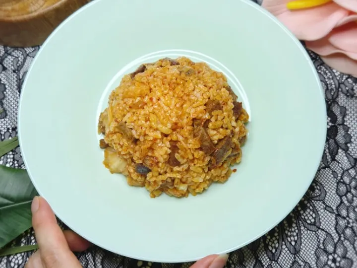 떡갈비김치볶음밥 완성 사진