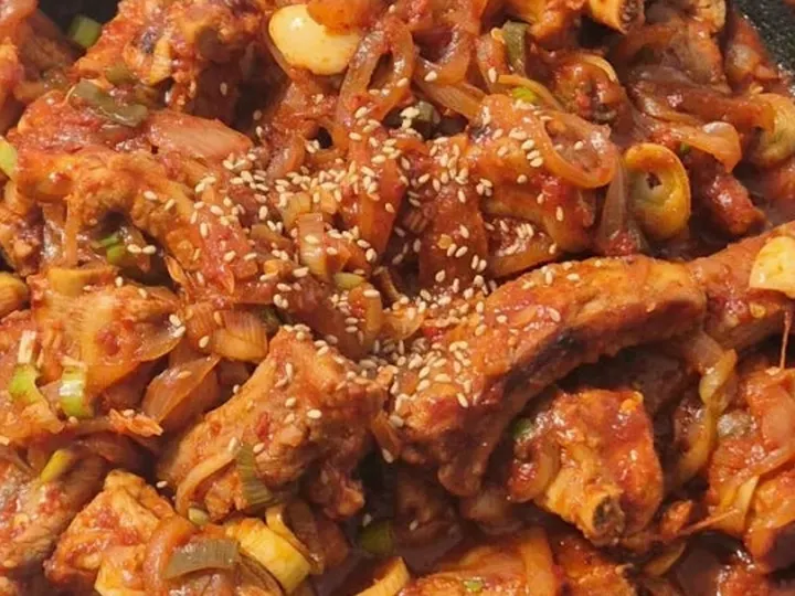 매운등갈비찜 완성 사진