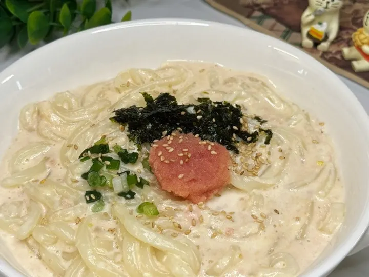 명란크림우동 완성 사진