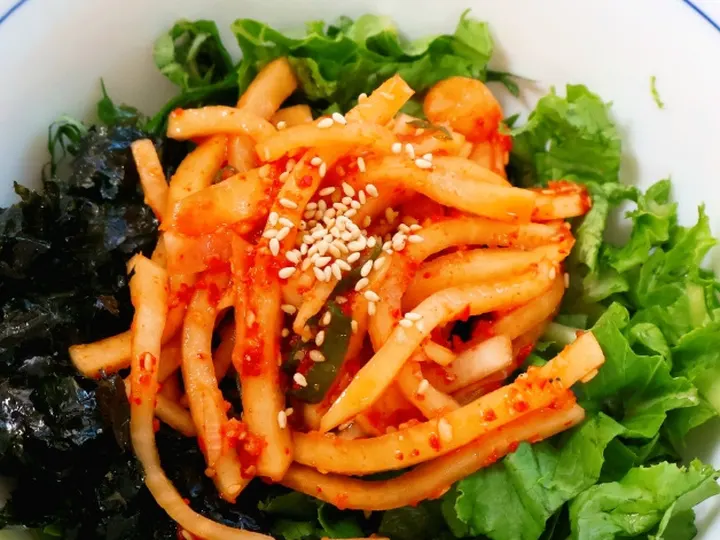 무생채비빔밥 완성 사진