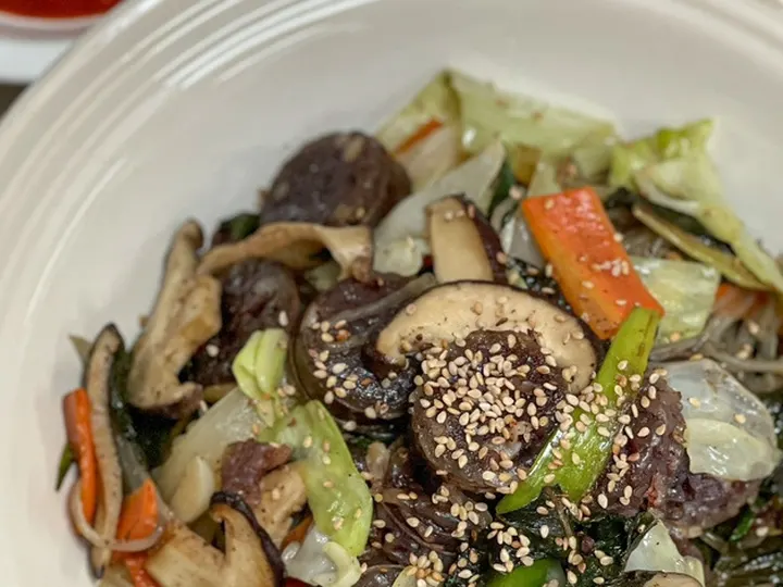 백순대볶음 완성 사진