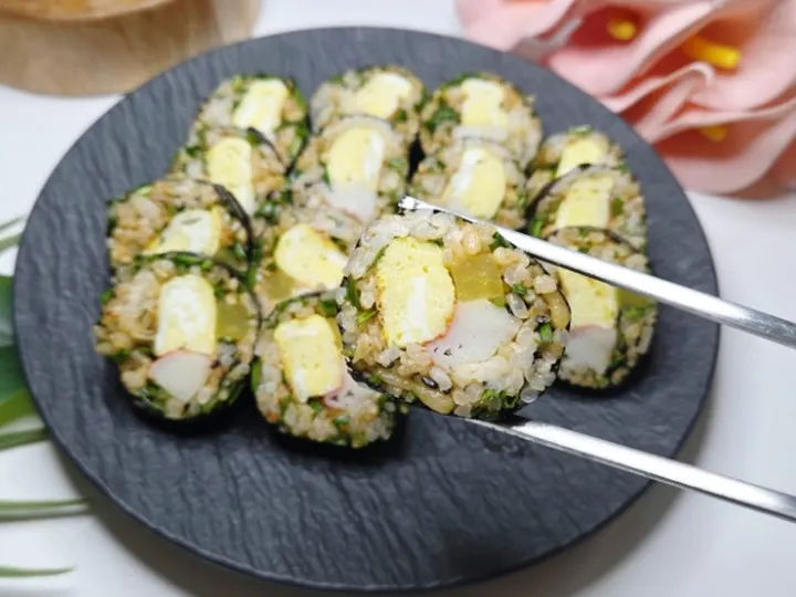 부추김밥 완성 사진