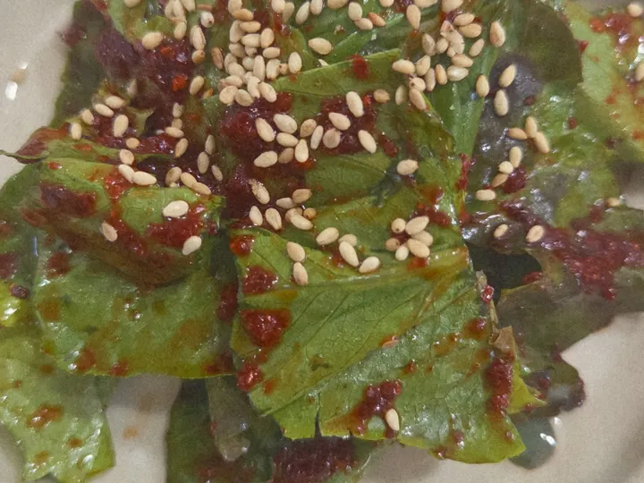 상추무침 완성 사진
