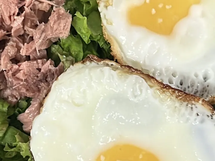 상추참치비빔밥 완성 사진