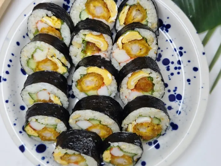 새우튀김김밥 완성 사진