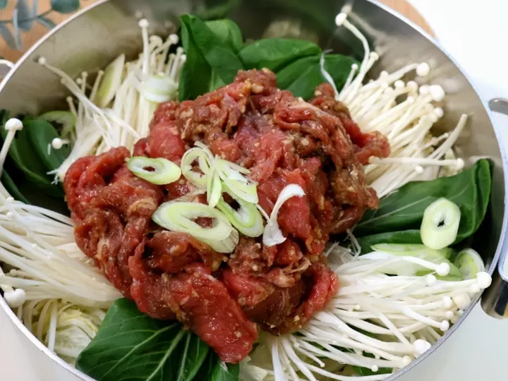 소고기전골 완성 사진