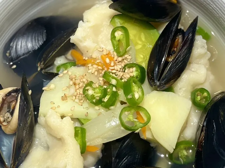 수제비 완성 사진