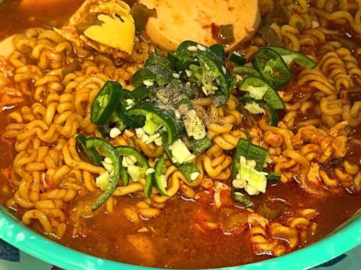 순두부열라면 완성 사진