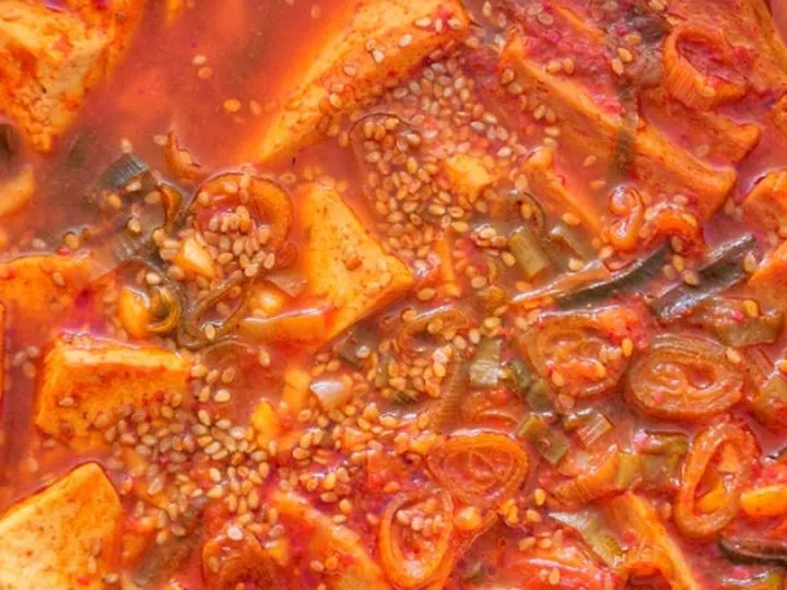 스팸두부조림 완성 사진