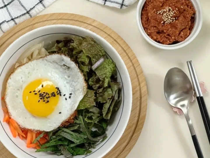 쌈장비빔밥 완성 사진