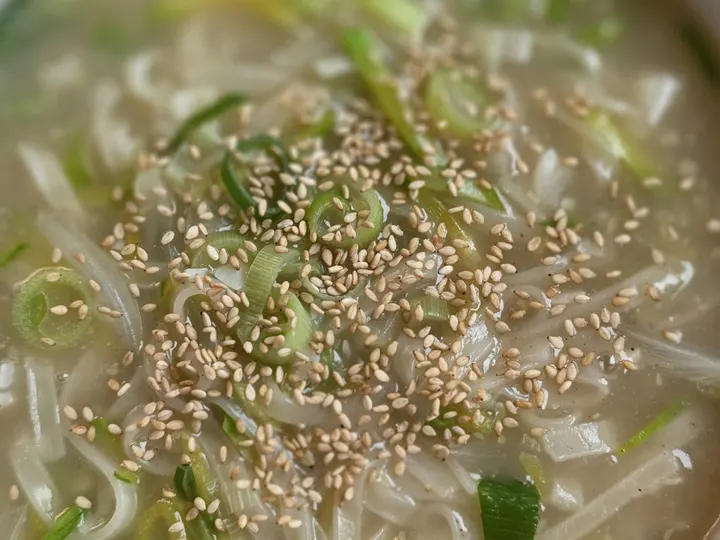 야채칼국수 완성 사진
