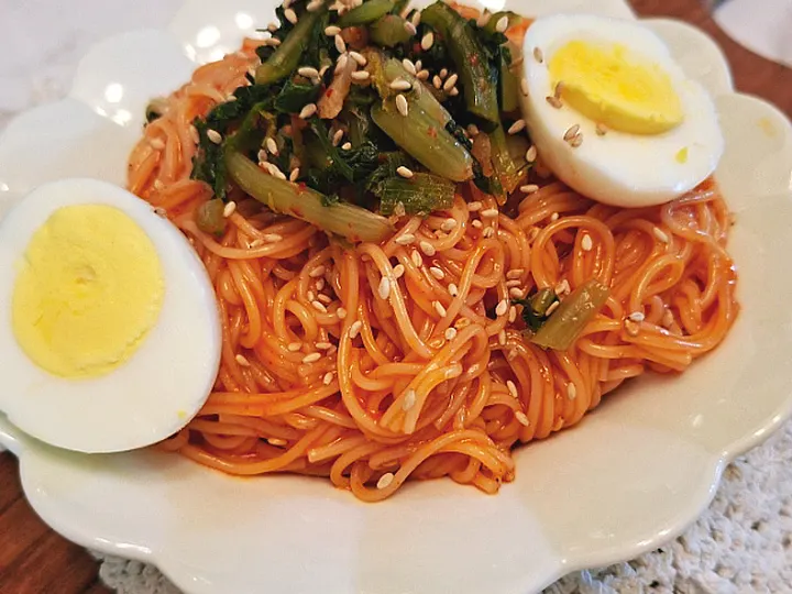 열무김치비빔국수 완성 사진