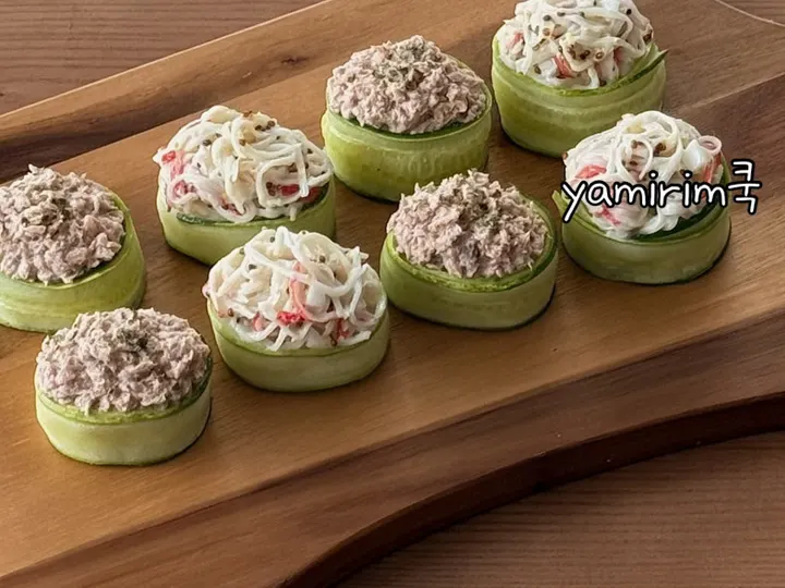 오이롤초밥 완성 사진