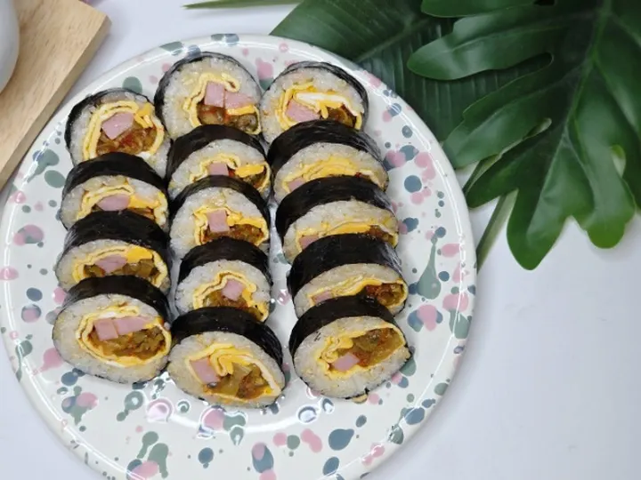 오이지김밥 완성 사진