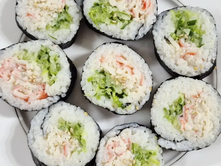 오이크래미김밥 완성 사진