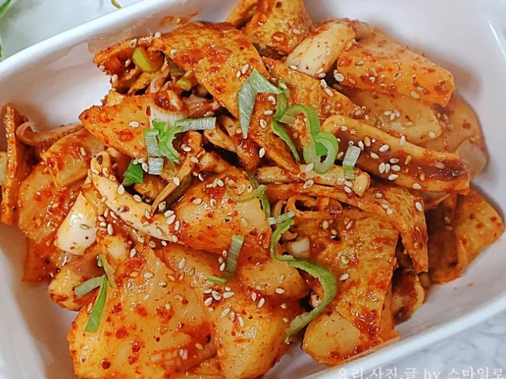 오징어어묵무침 완성 사진