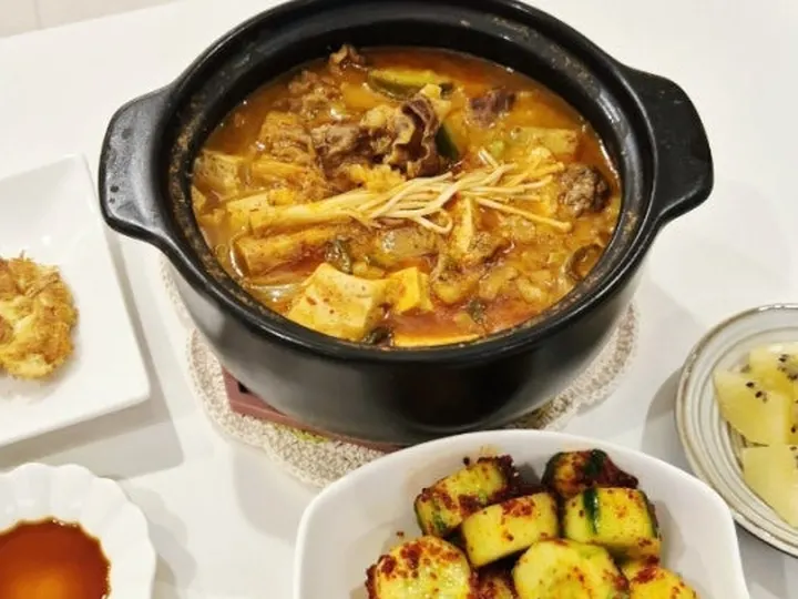차돌된장찌개 완성 사진
