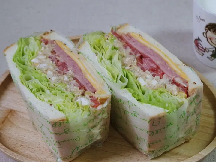 참치계란샌드위치 완성 사진