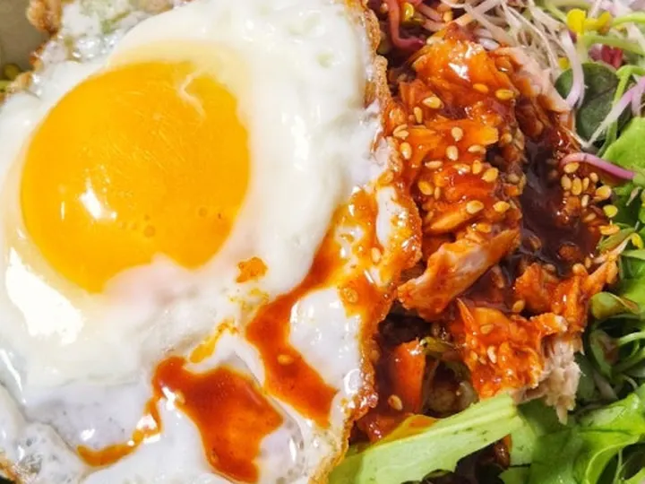 참치비빔밥 완성 사진