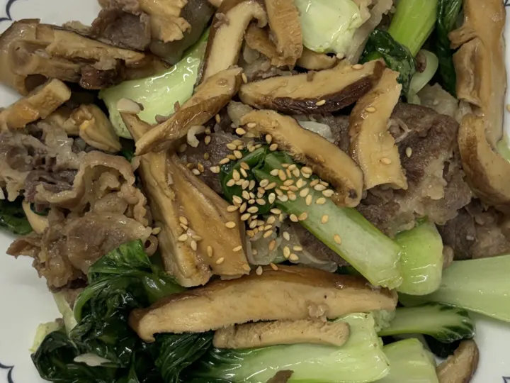 청경채볶음 완성 사진