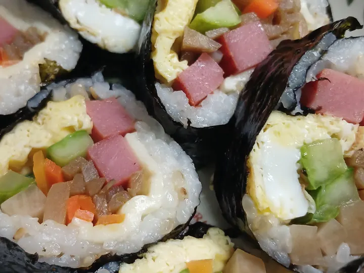 치즈김밥 완성 사진