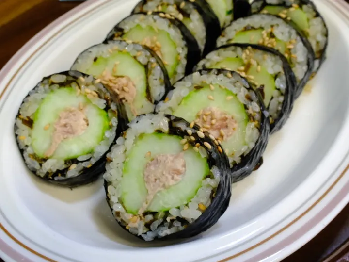 통오이김밥 완성 사진