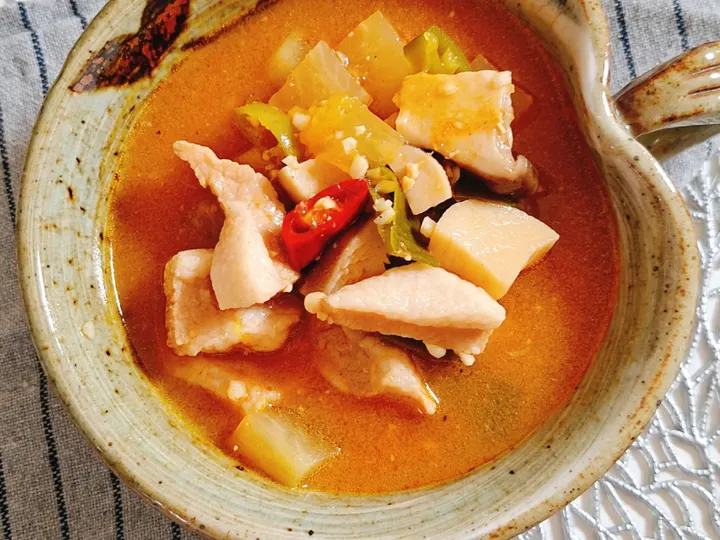 항정살된장찌개 완성 사진