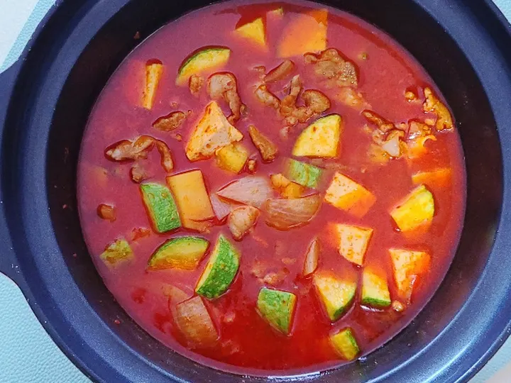 호박찌개 완성 사진