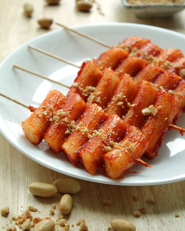 떡꼬치 완성 사진