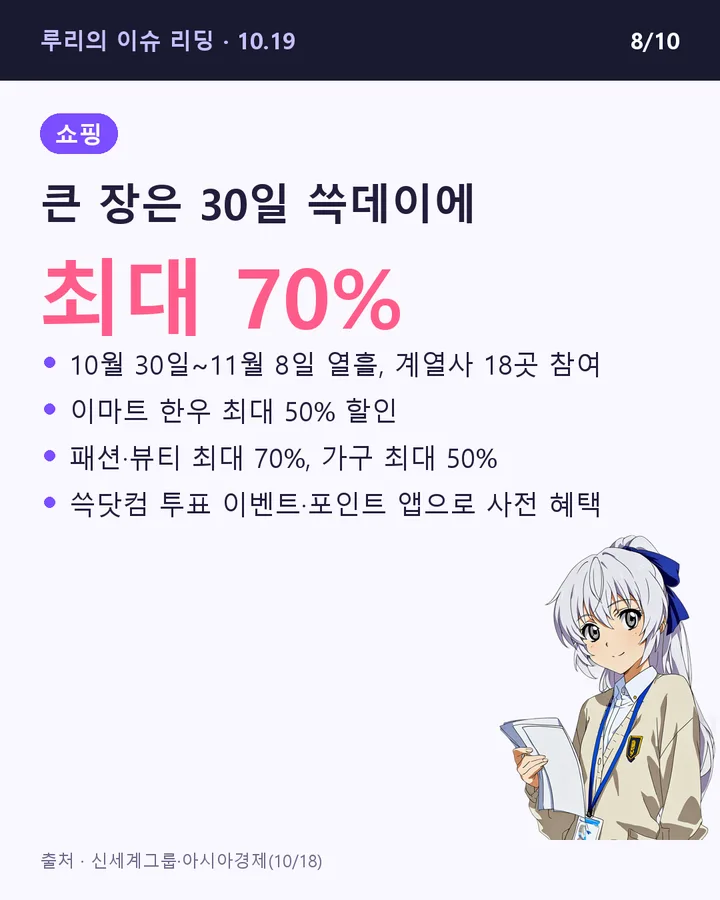 큰 장은 30일 쓱데이에